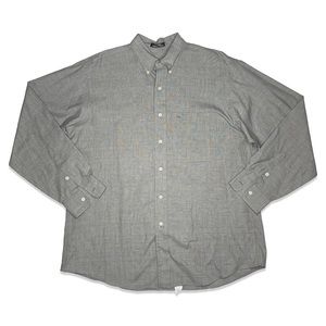 Vintage Burberry Luxury Grey Line Pattern Button Down Formal Dress Shirt
